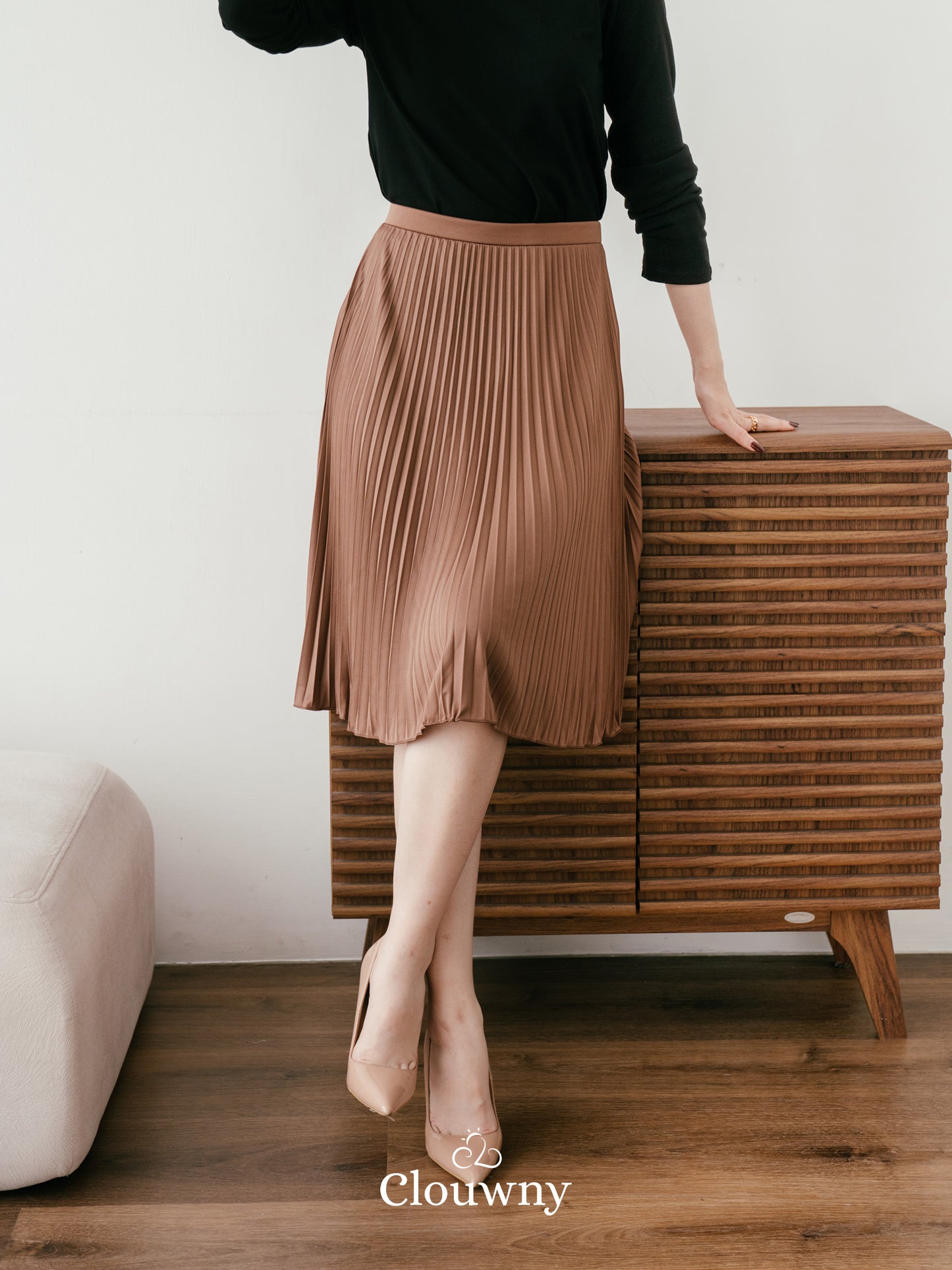 Vamos Midi Pleats Skirt - Milo