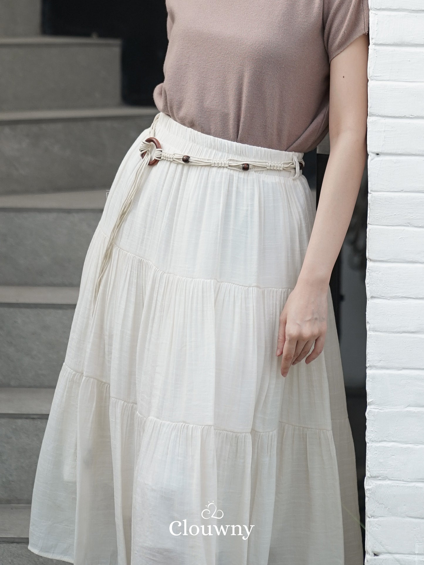 Kila Flare Skirt - Broken White