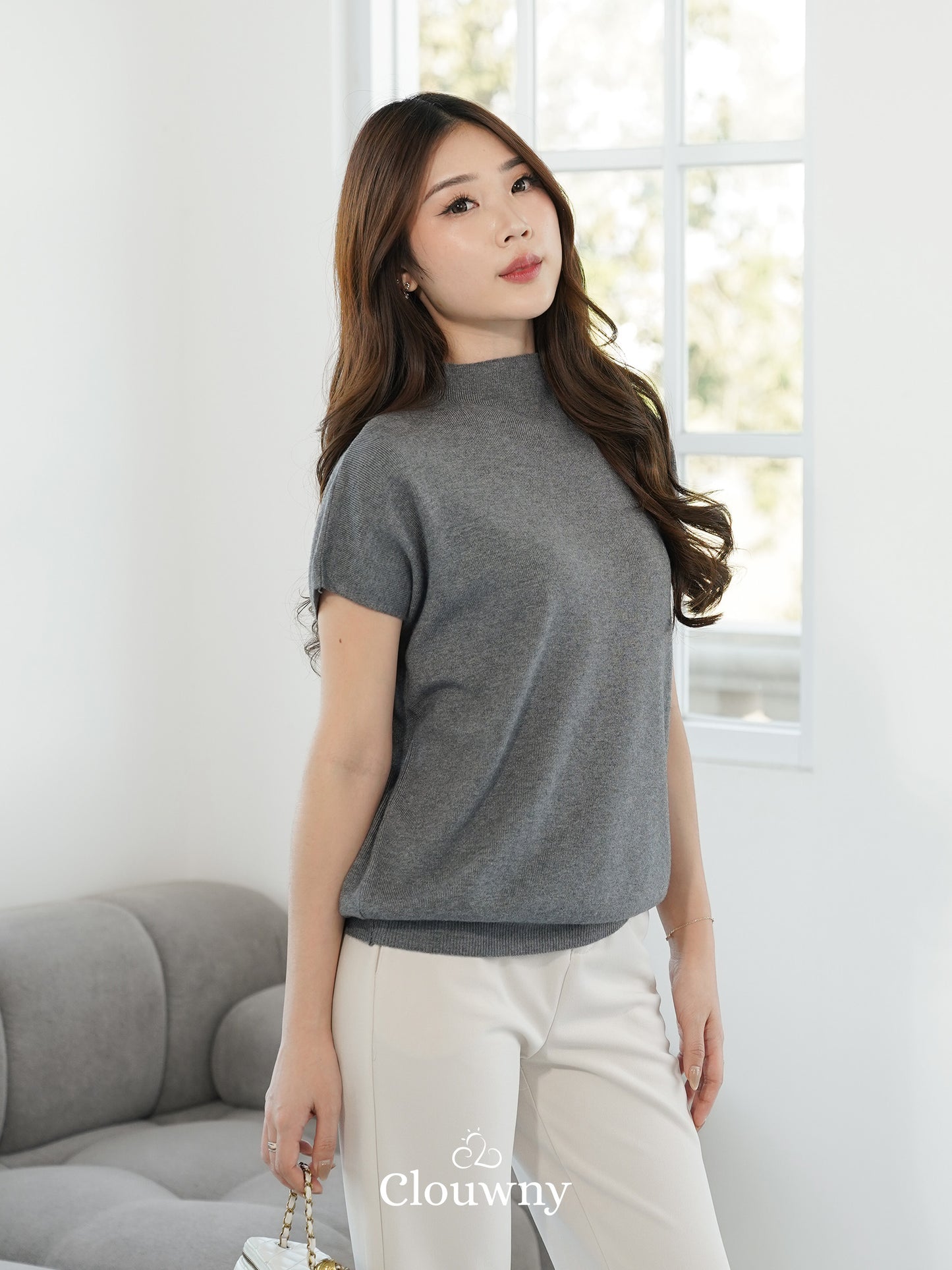 Semi Turtle Top - Grey