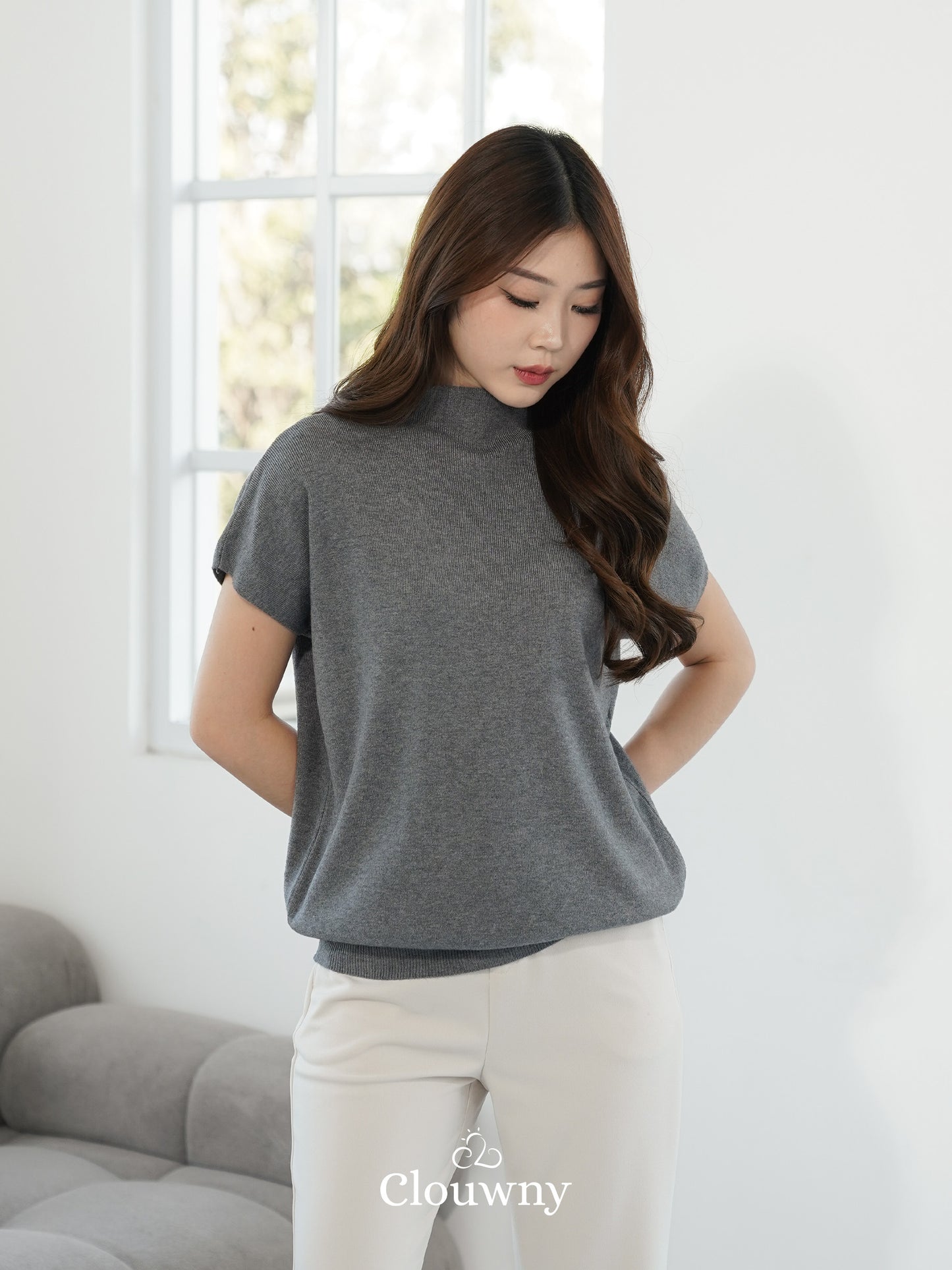 Semi Turtle Top - Grey