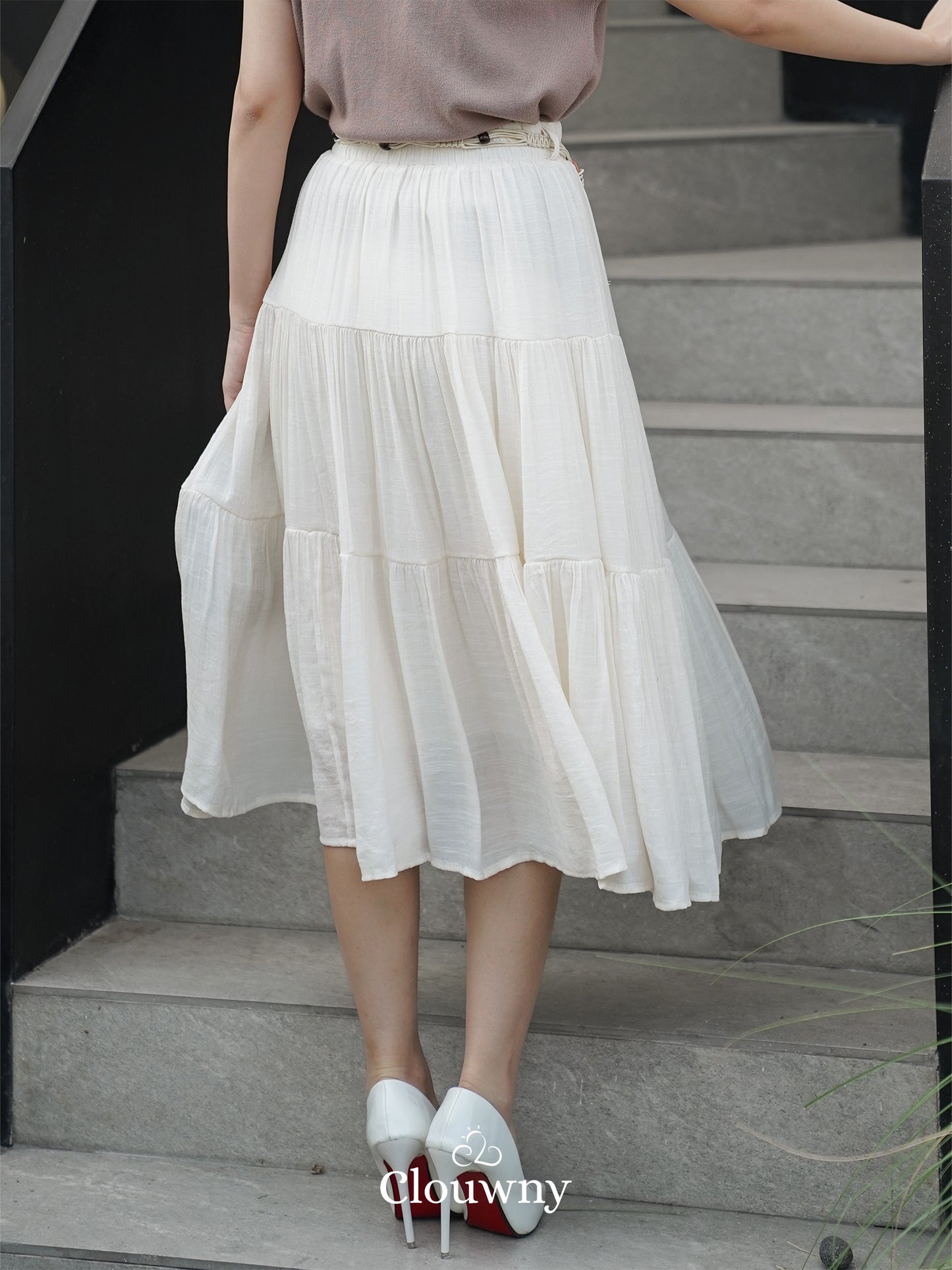 Kila Flare Skirt - Broken White