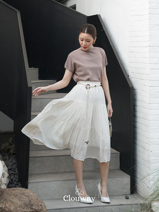 Kila Flare Skirt - Broken White