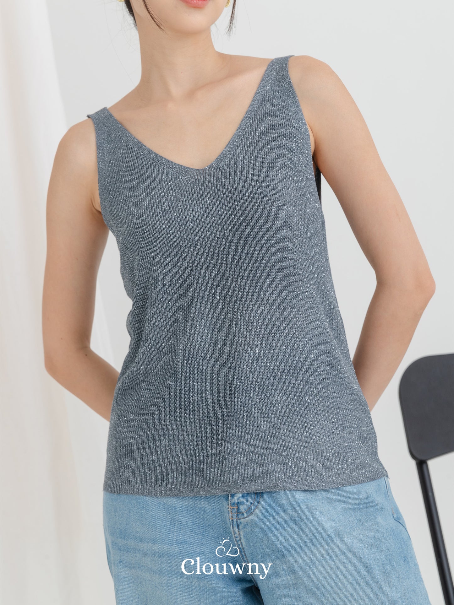 Glitter Tanktop - Dark Grey