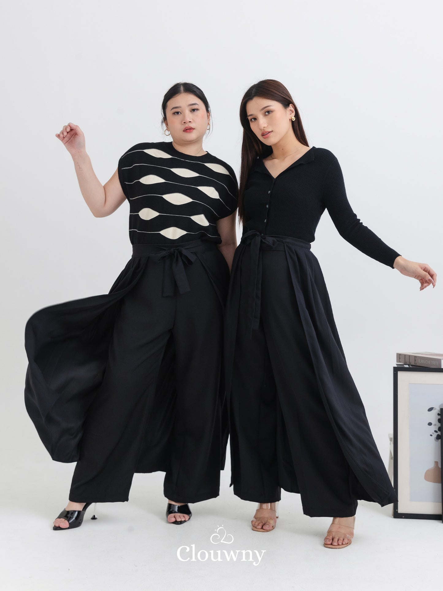 Nikola Layer Cullote Pants - Black