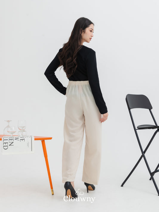 Quin Three Button Pants - Cream