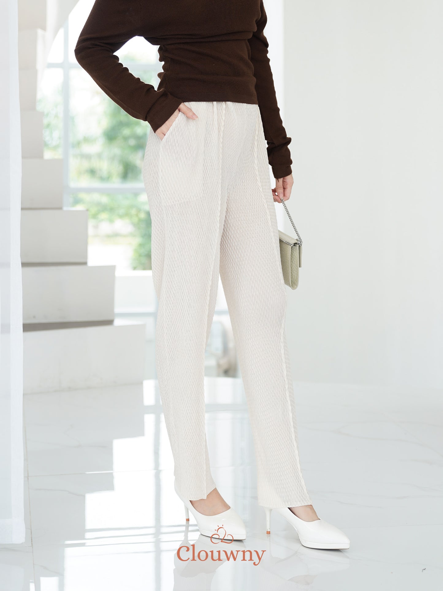 Ollie Pencil Pants - Cream