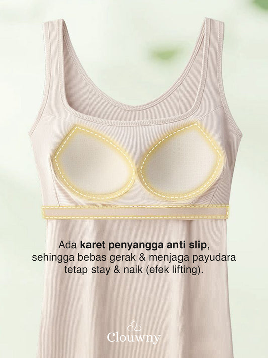 Essential Tanktop Bra Wide Strap - Grey