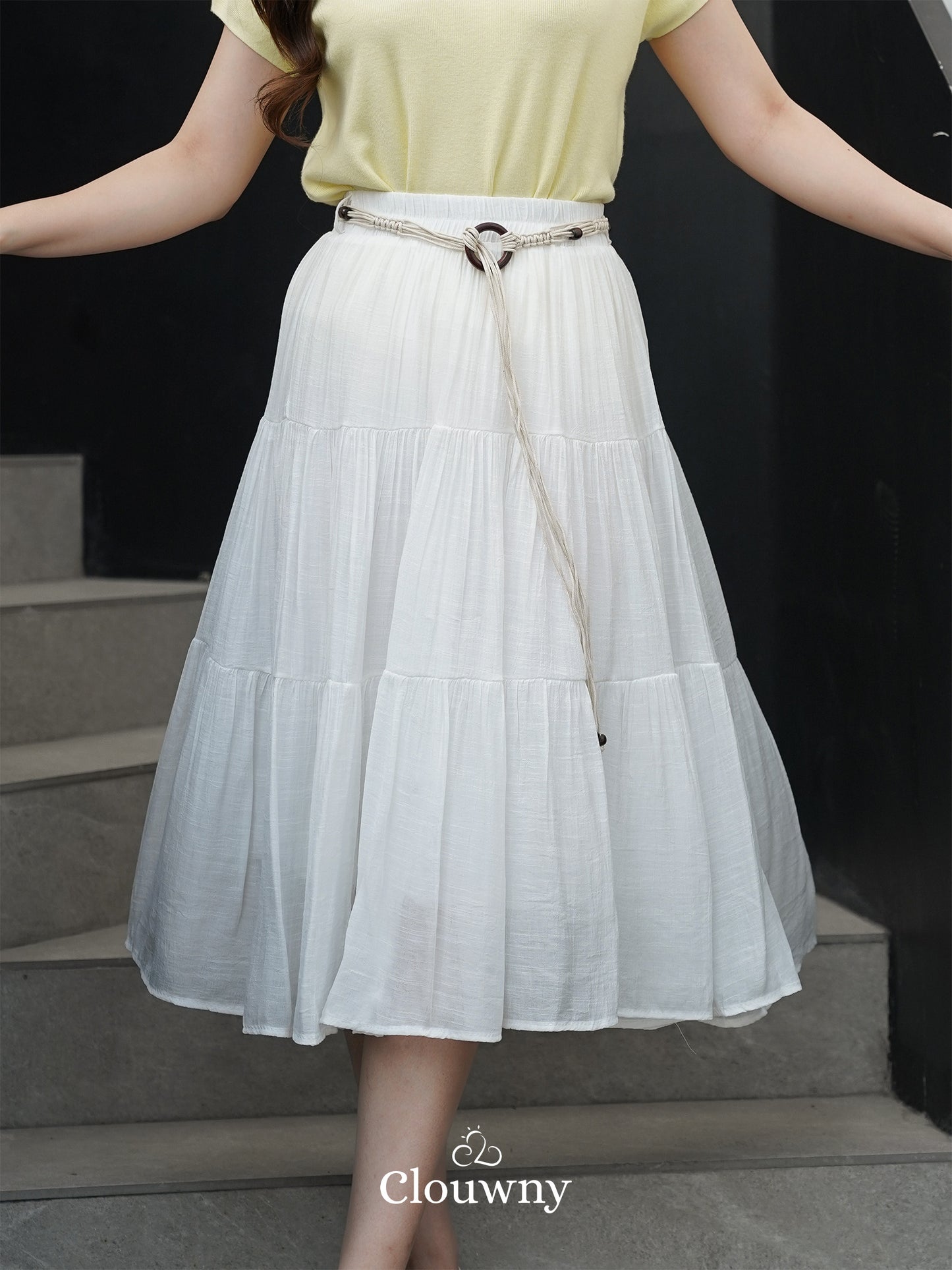 Kila Flare Skirt - White