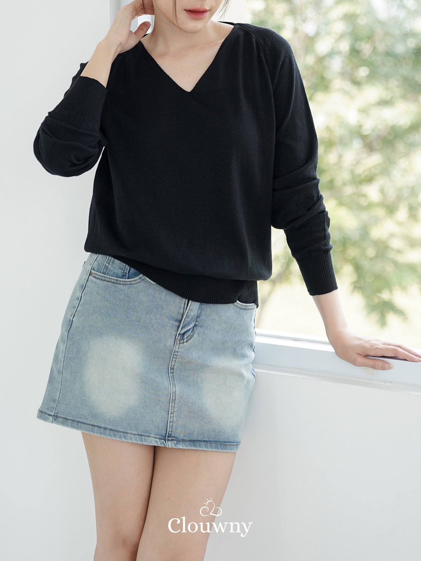 Rin Flip Waist Skort - Light Blue