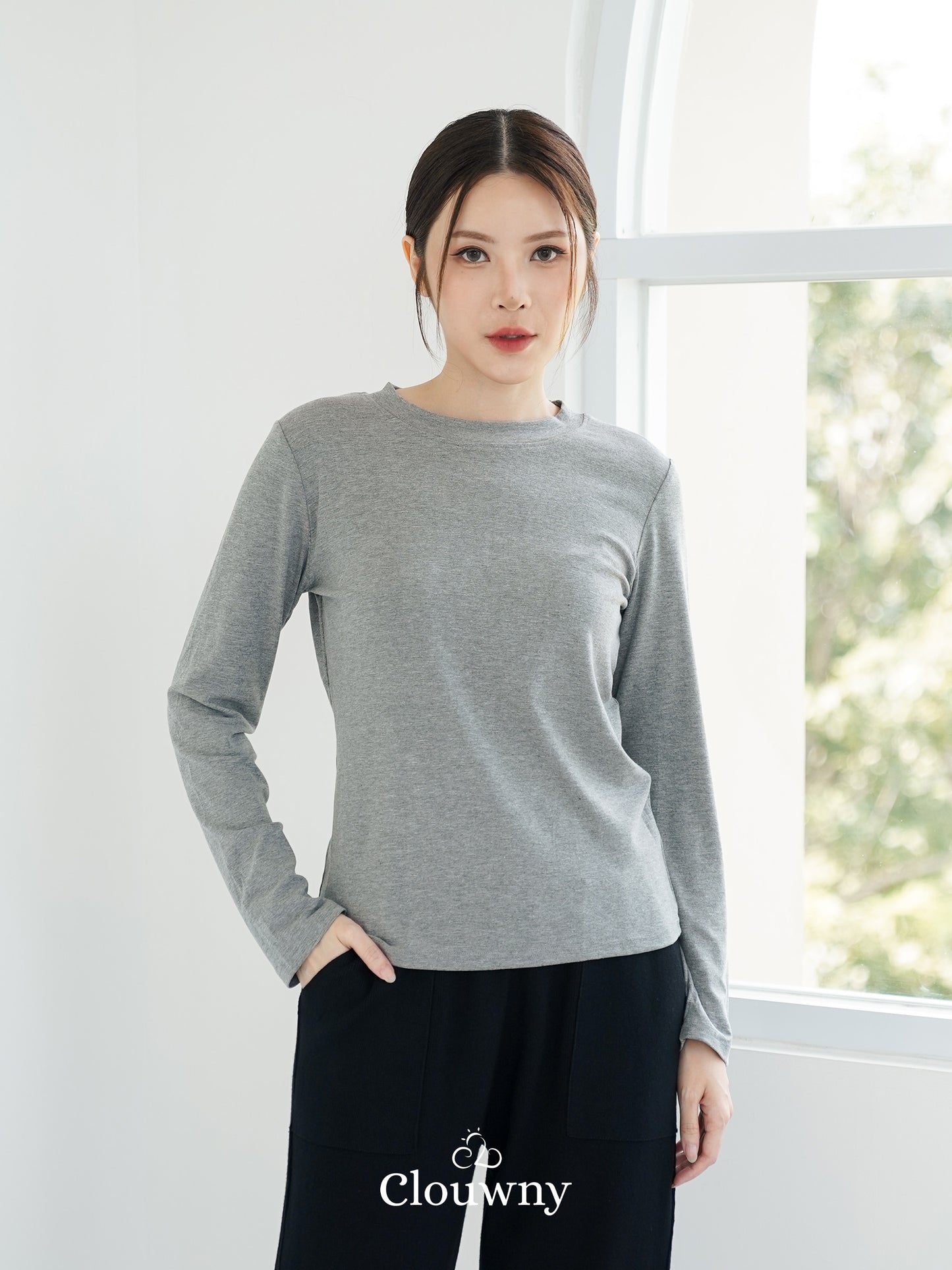 Summer Longsleeve Top - Grey