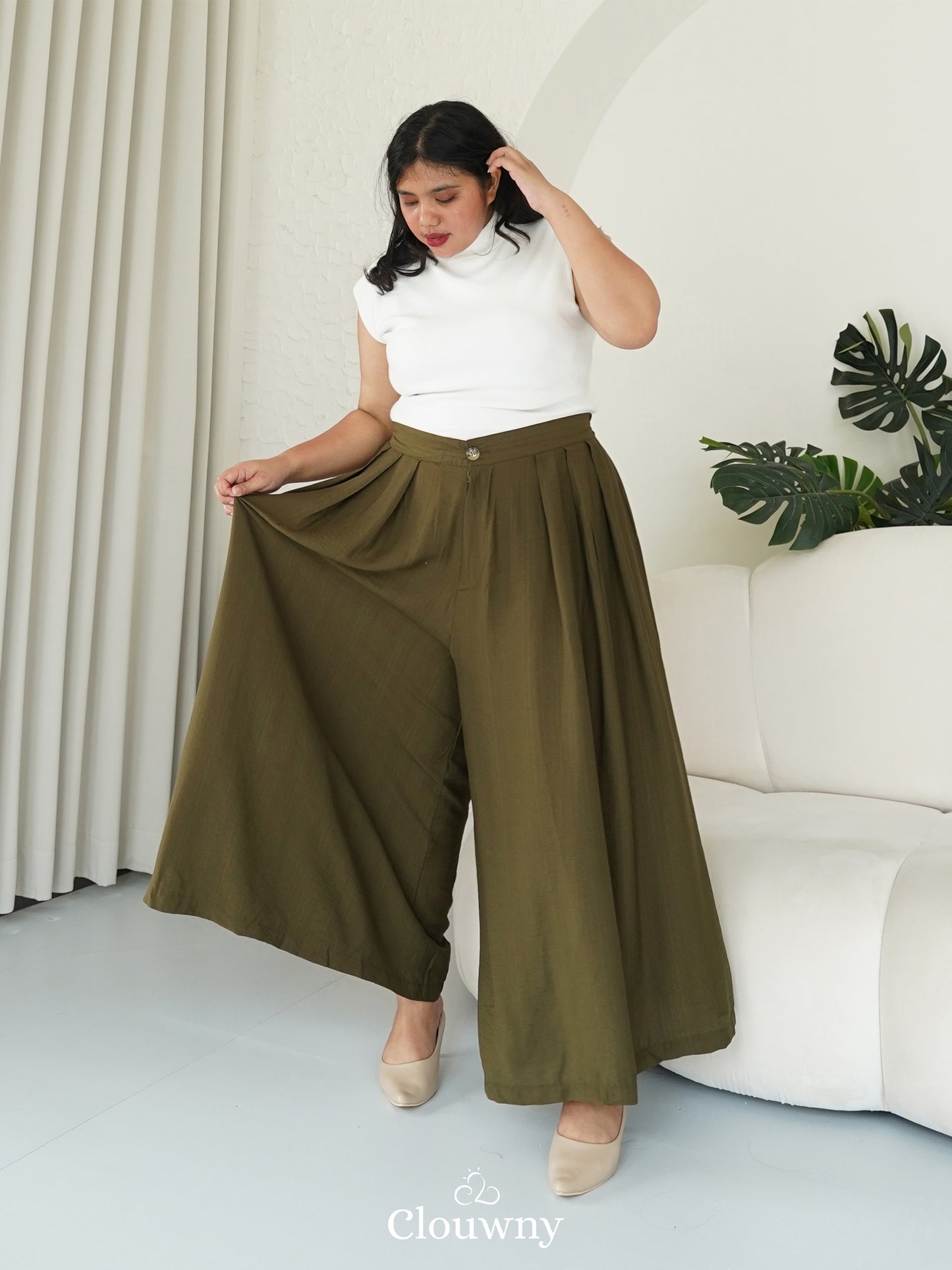 Yuni Cullotes Pants - Army
