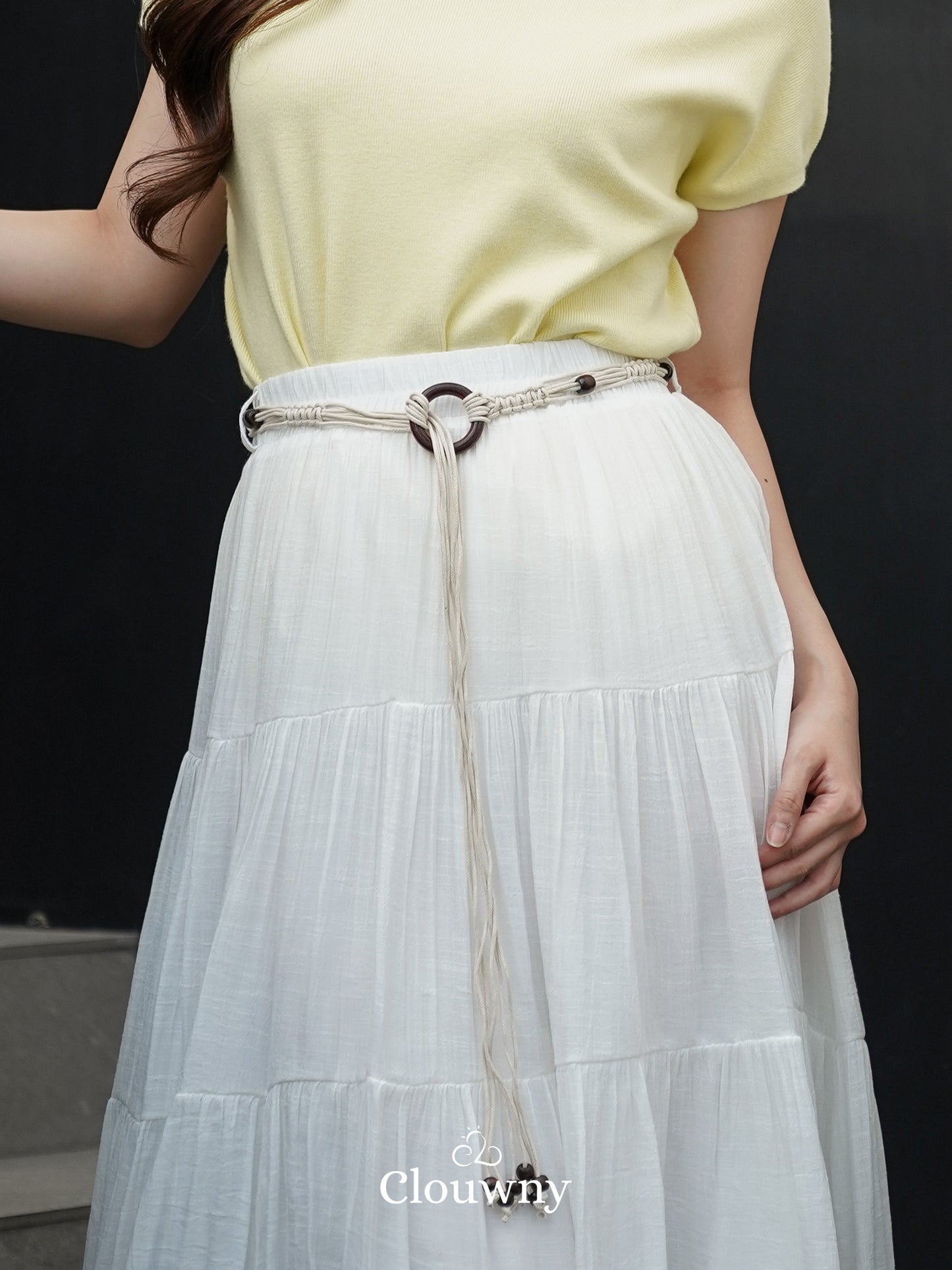 Round String Belt - Brown