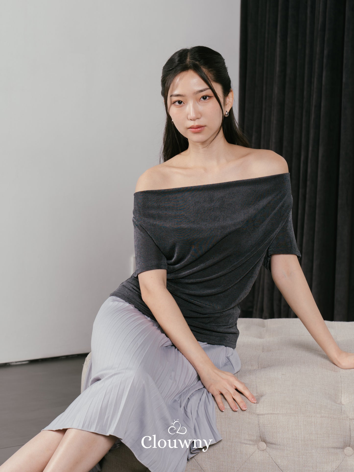 Marta String Top - Grey