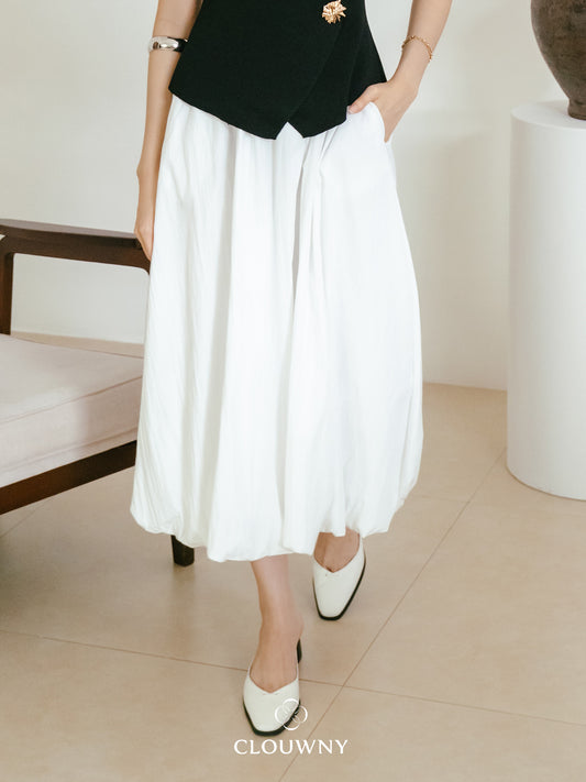 Elowen Ballon Skirt - White
