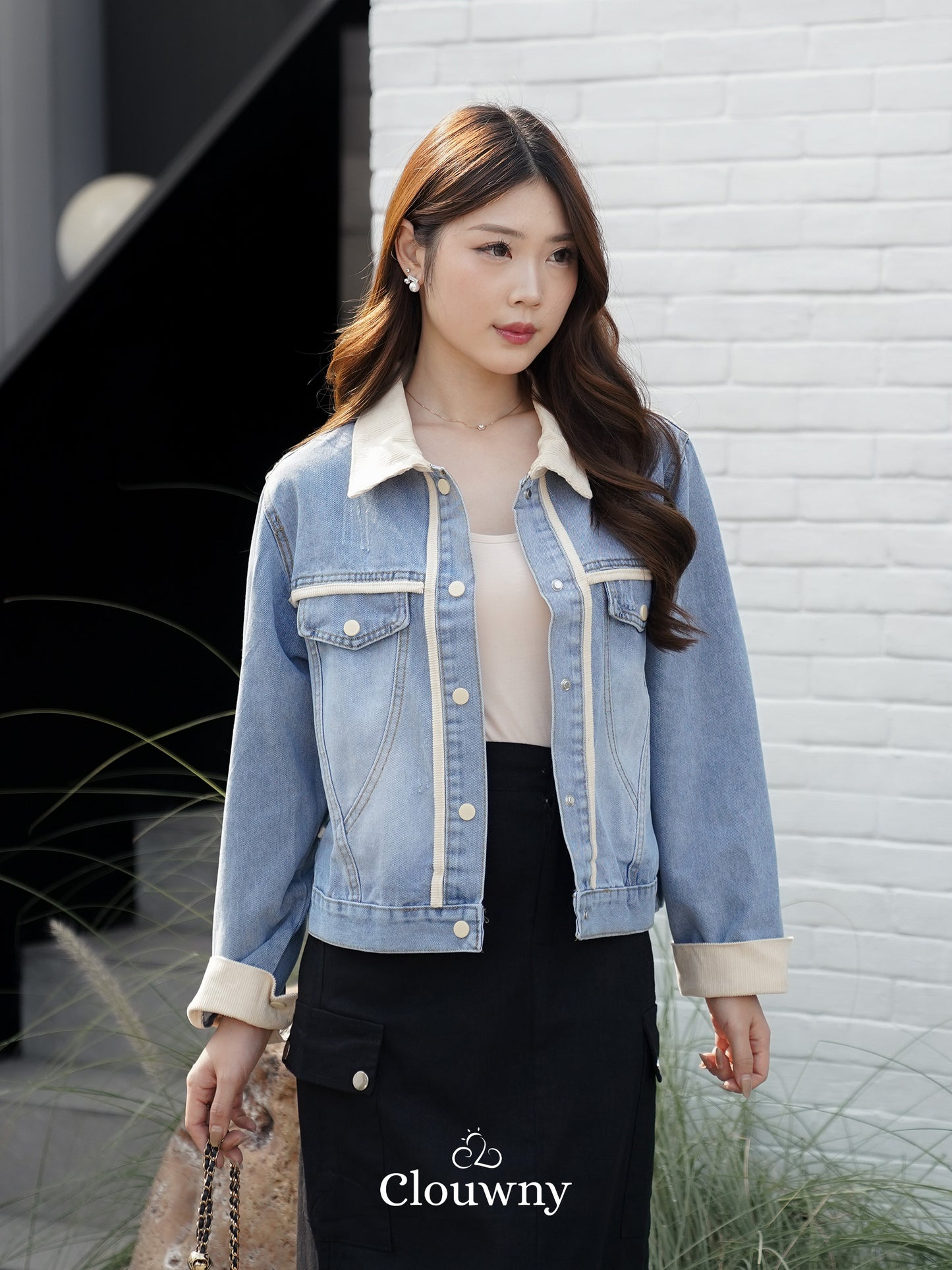 Gaby Denim Jacket - Cream