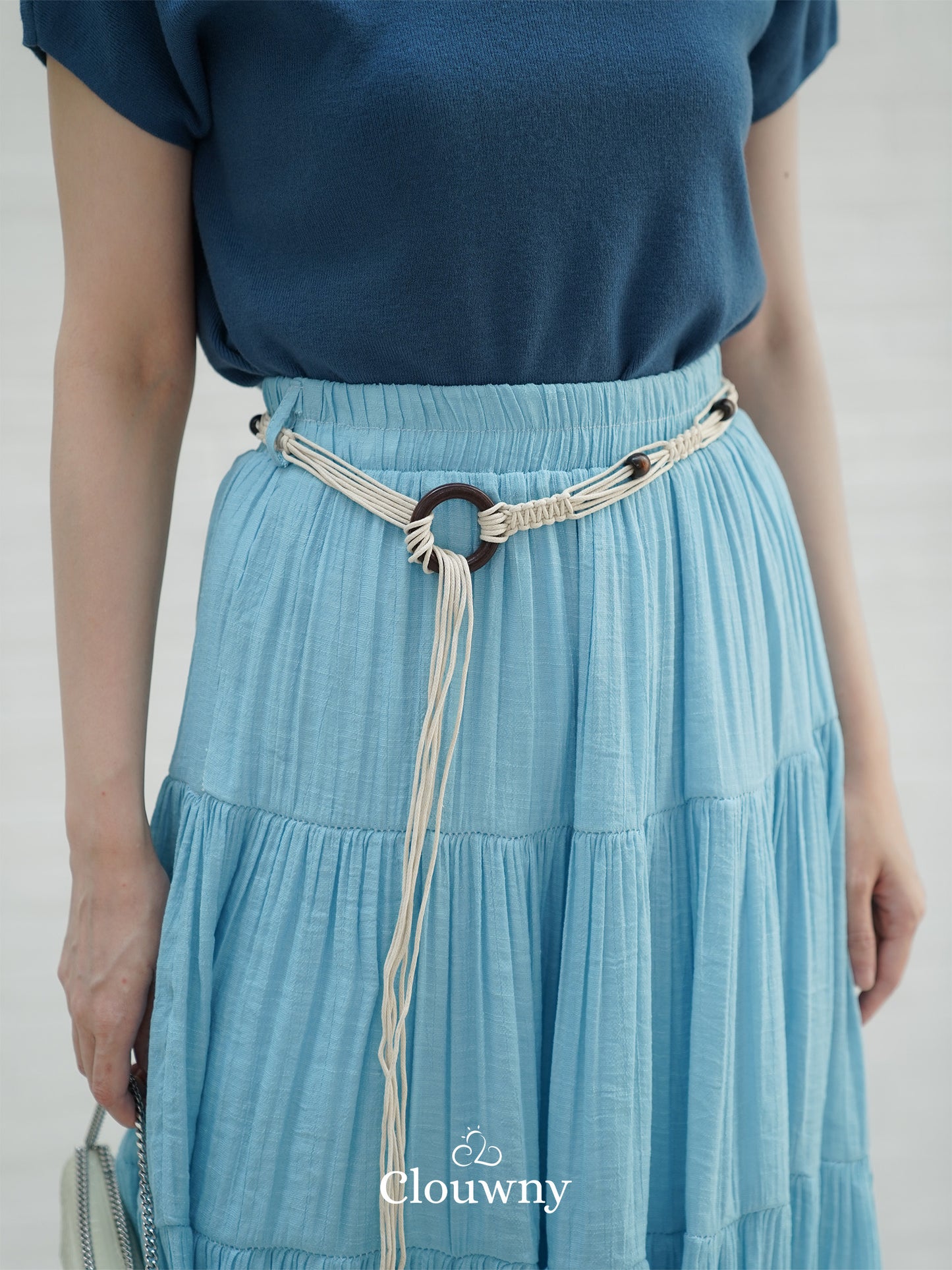 Round String Belt - Brown