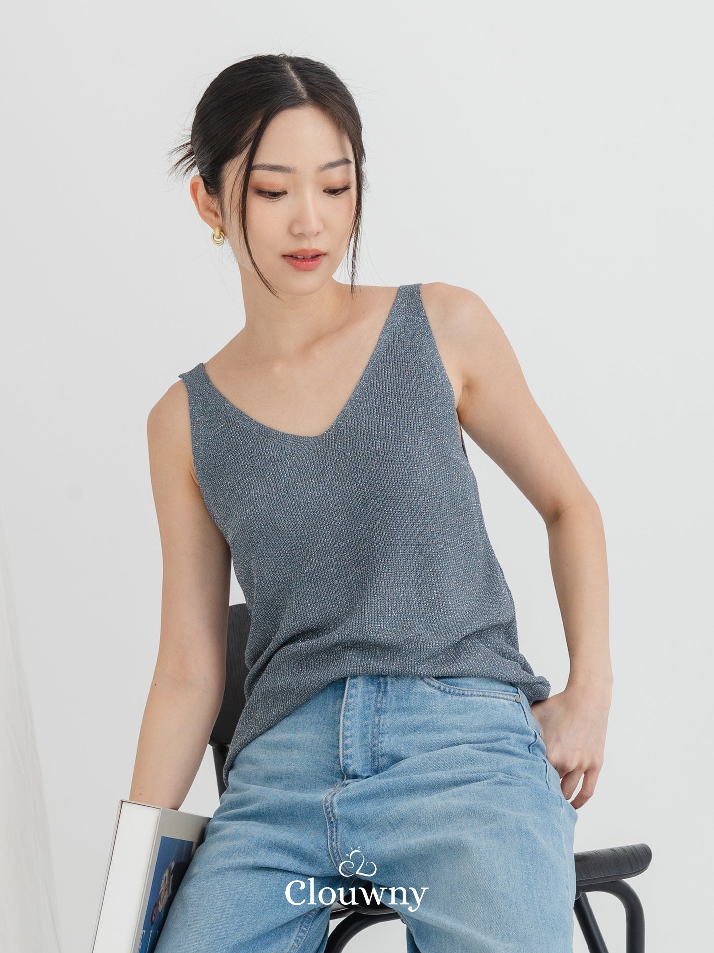 Glitter Tanktop - Dark Grey