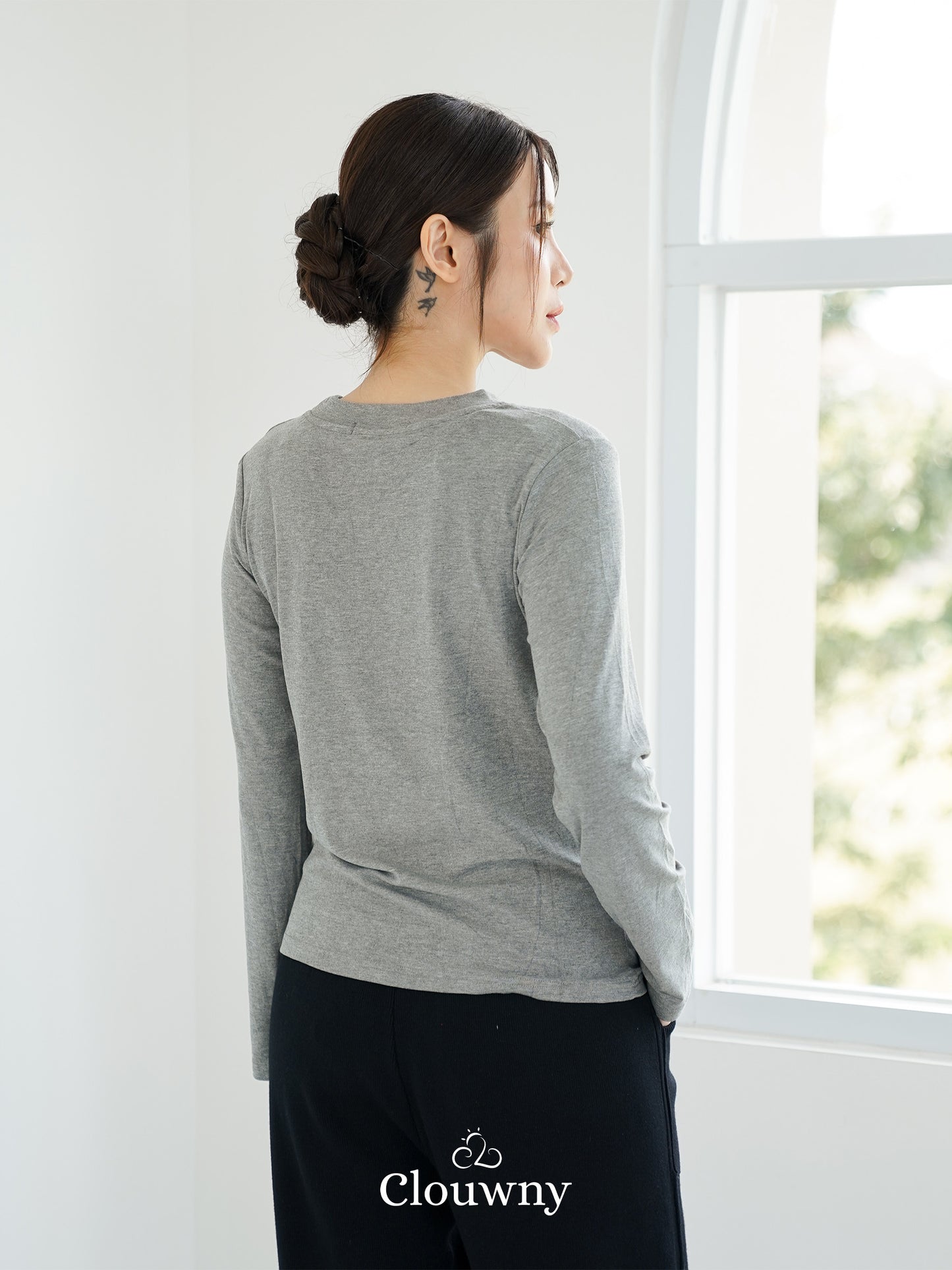Summer Longsleeve Top - Grey