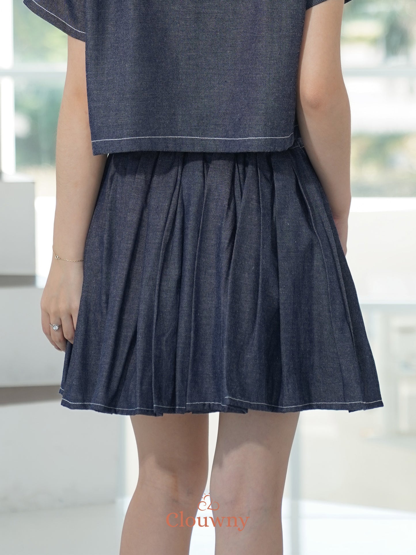 Kimi Pleated Skort - Navy
