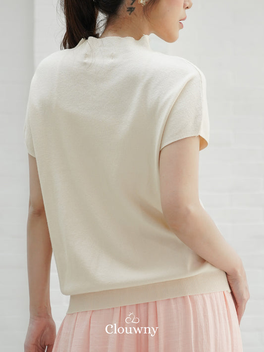 Semi Turtle Top - Cream
