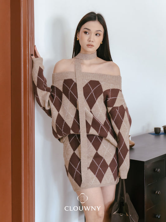 Losa Sabrina Knit Set - Khaki