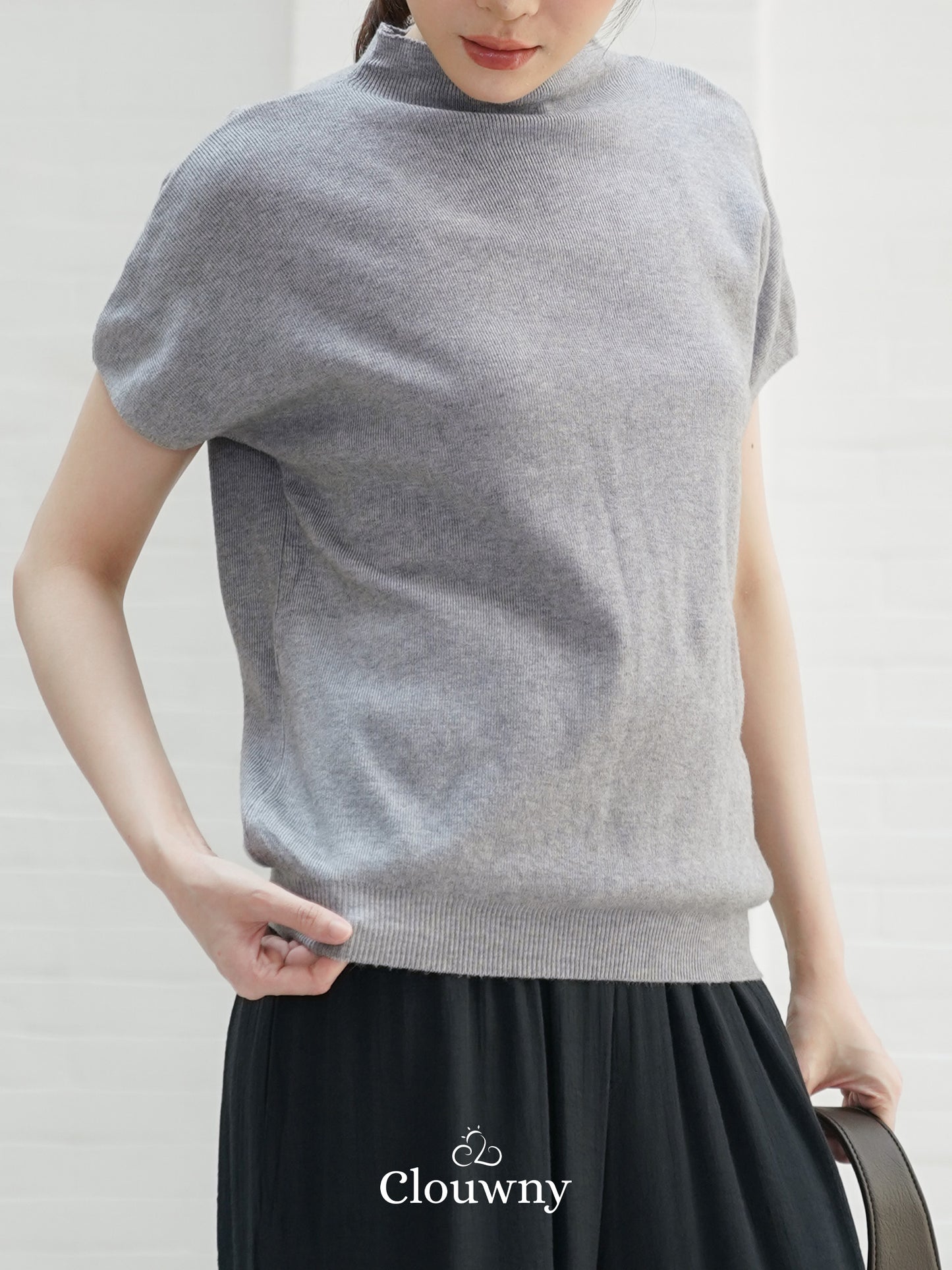 Semi Turtle Top - Ash Grey