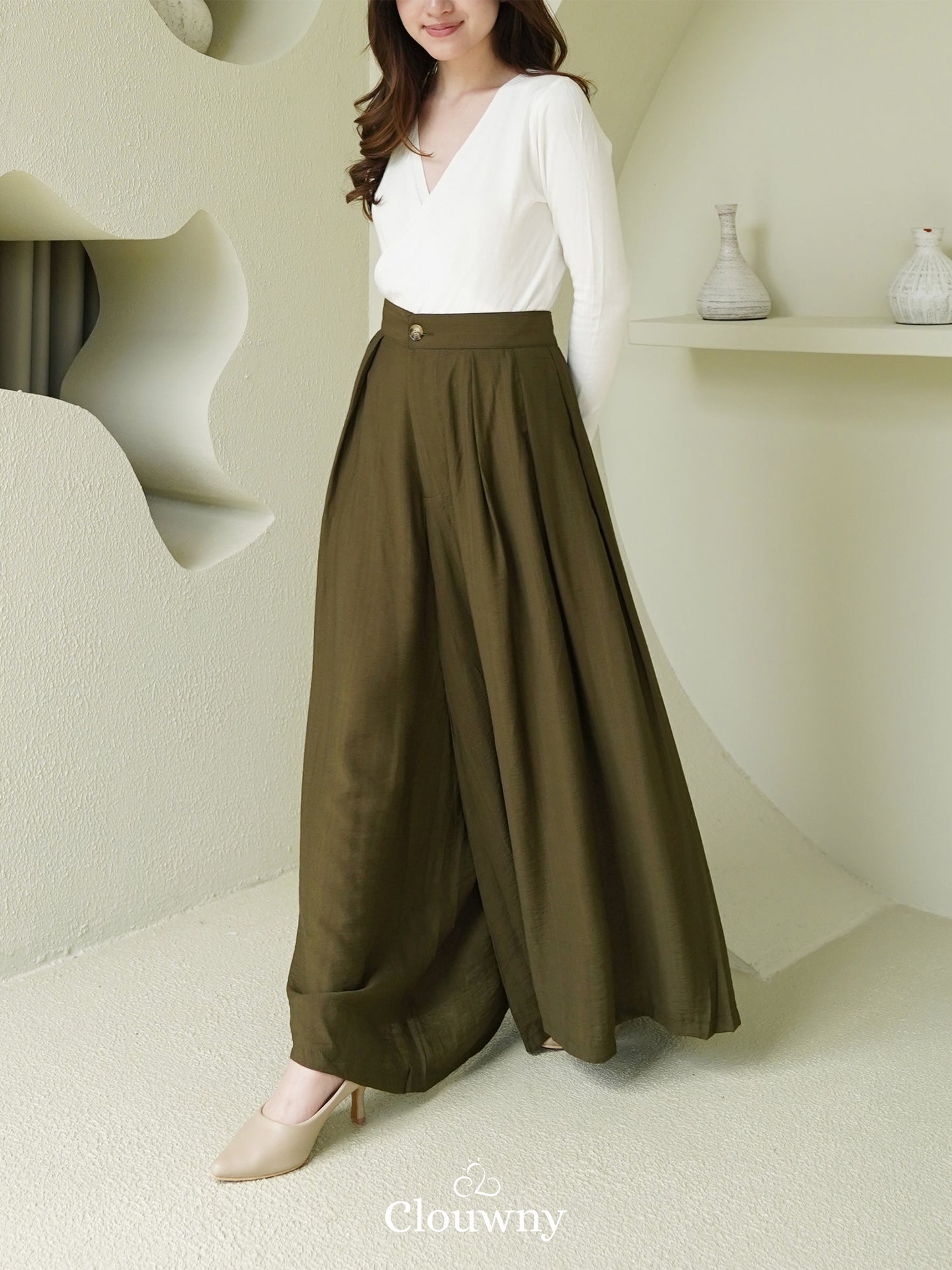 Yuni Cullotes Pants - Army