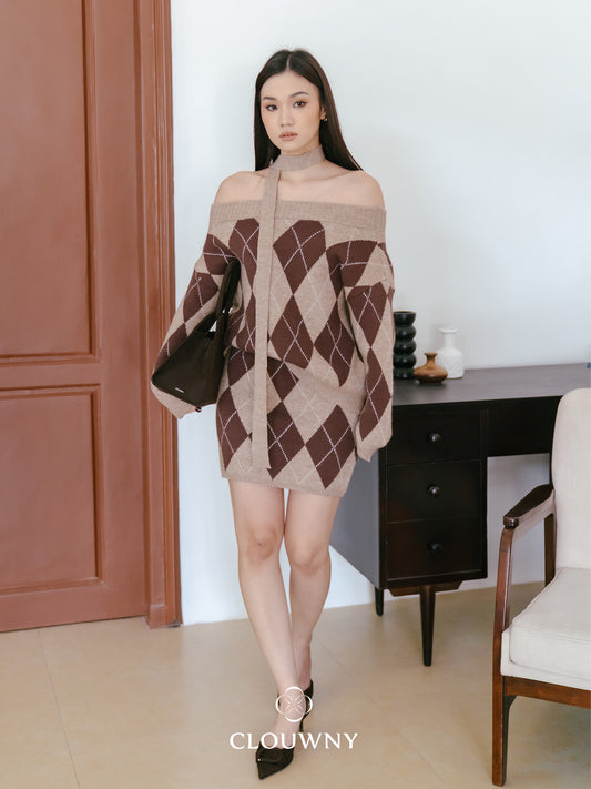 Losa Sabrina Knit Set - Khaki
