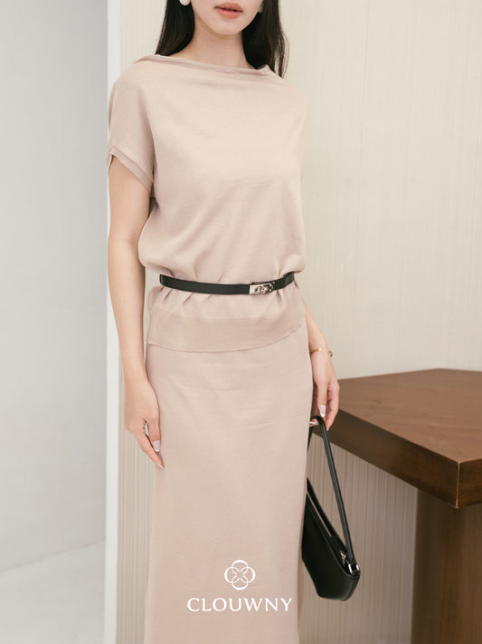 Jerica Loose Knit Set - Khaki