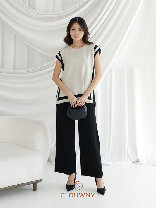 Whitler Knit Set - Black Cream