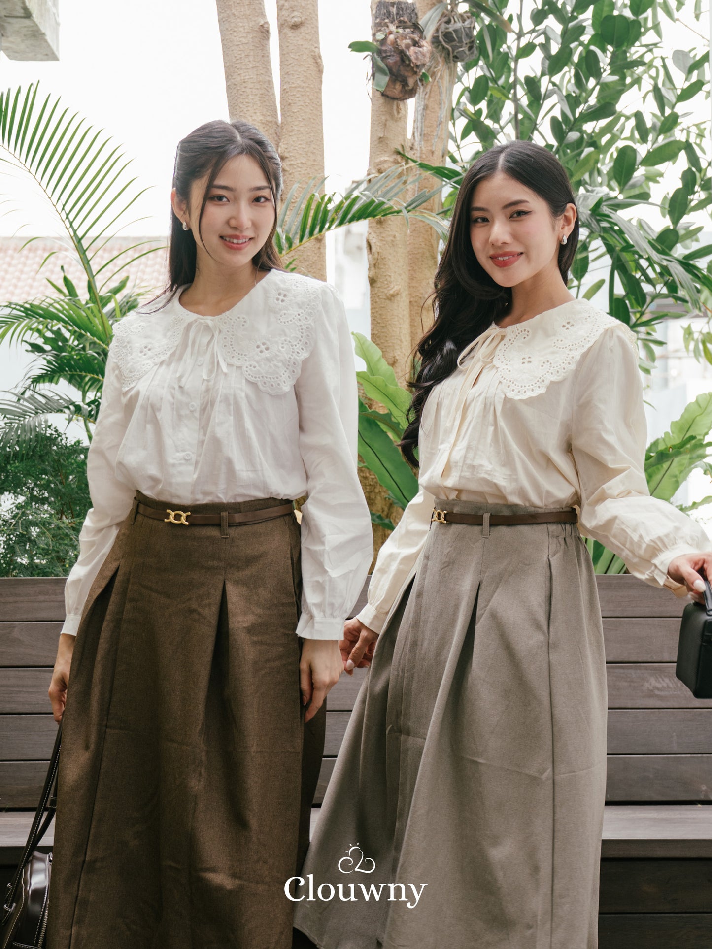 Patsy Lace Button Blouse - Cream