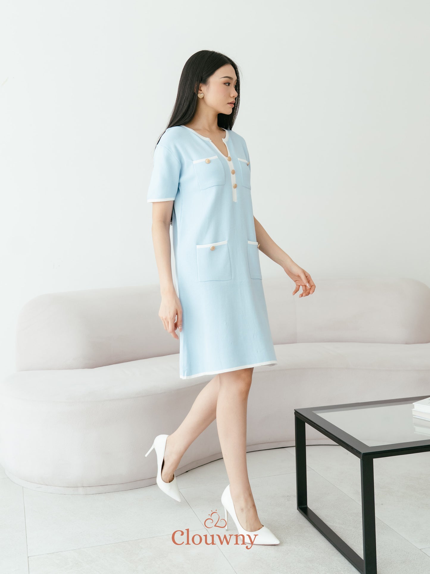 Ventura Knit Dress - Blue
