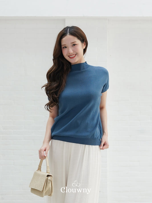 Semi Turtle Top - Navy