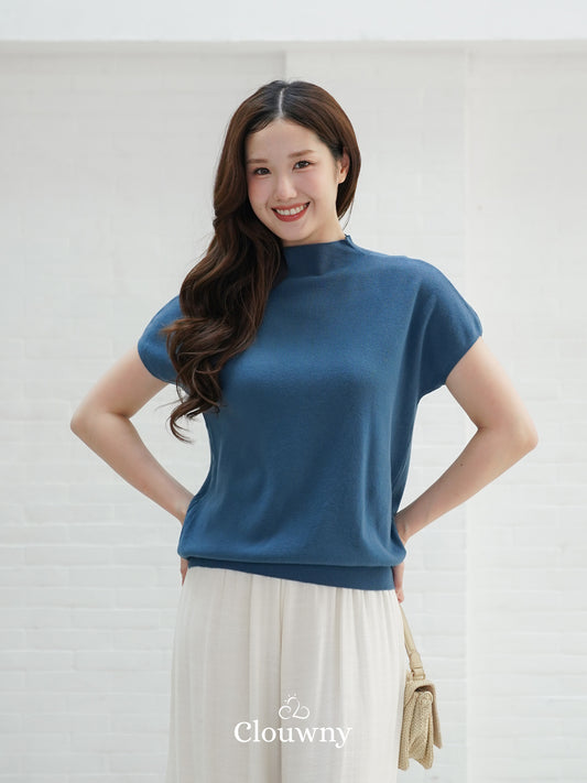 Semi Turtle Top - Navy