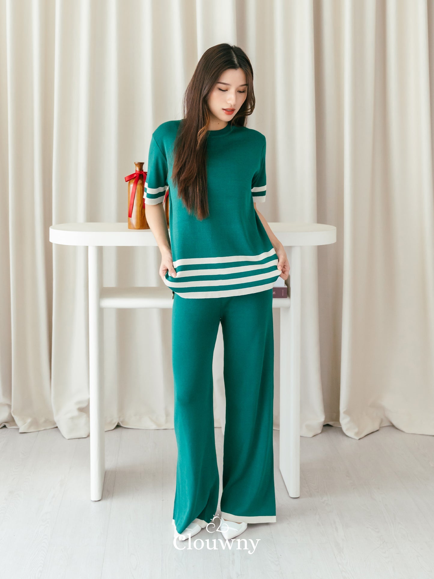 Haku Knit Set - Emerald Green