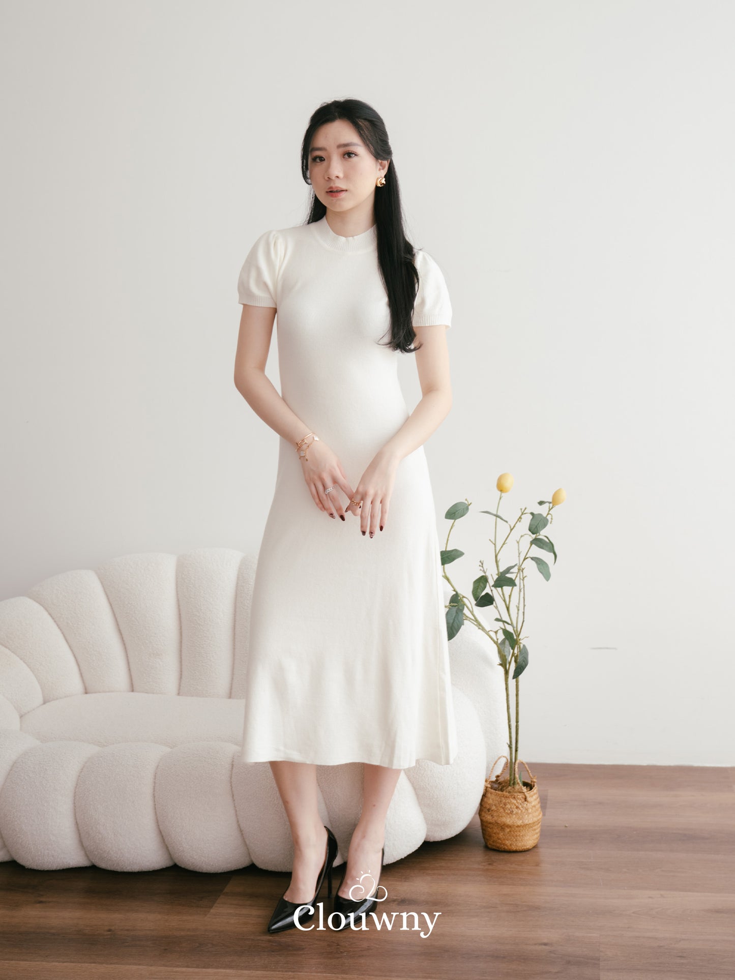 Rusty Knit Dress - Broken White