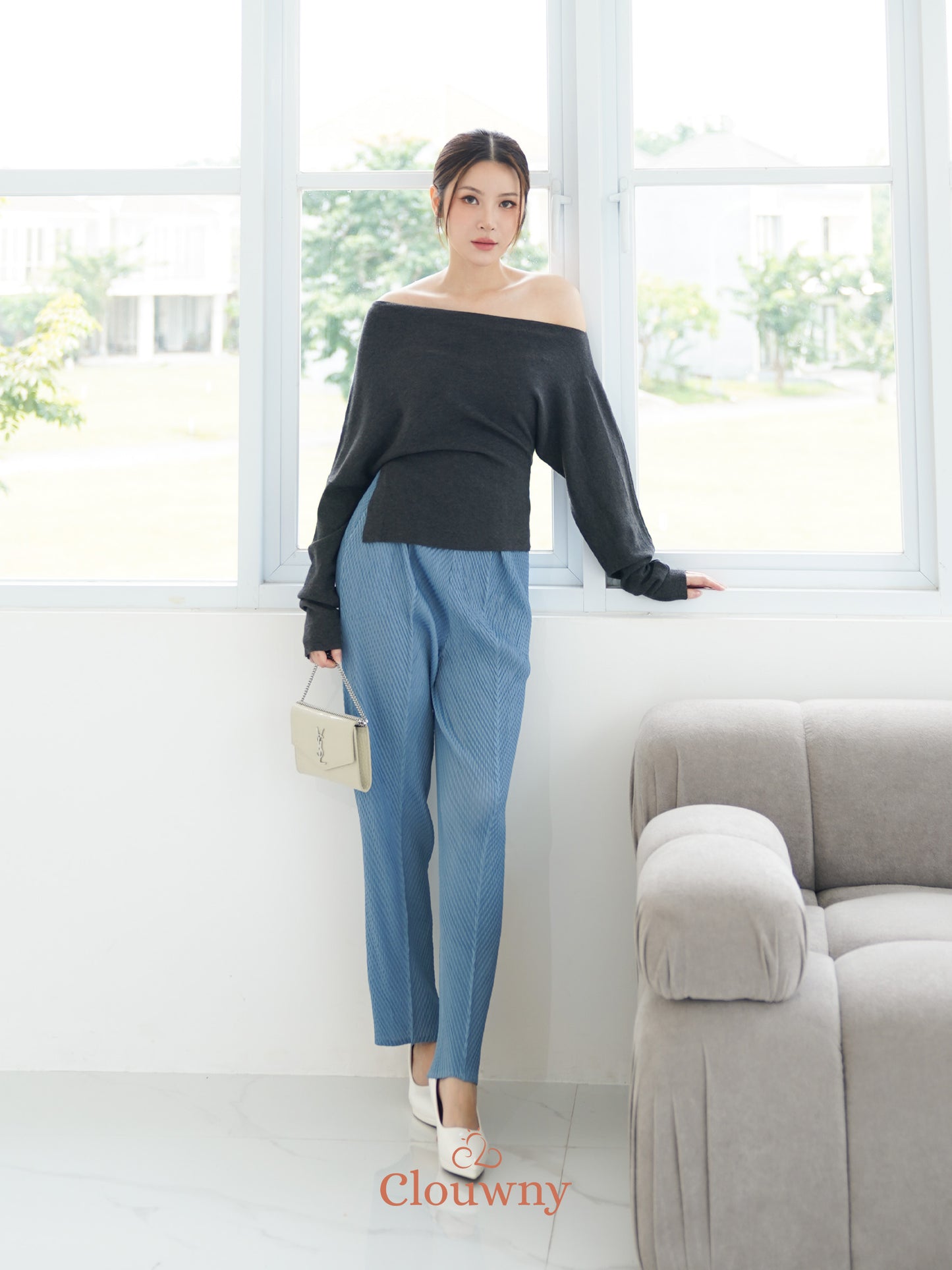 Ollie Pencil Pants - Blue