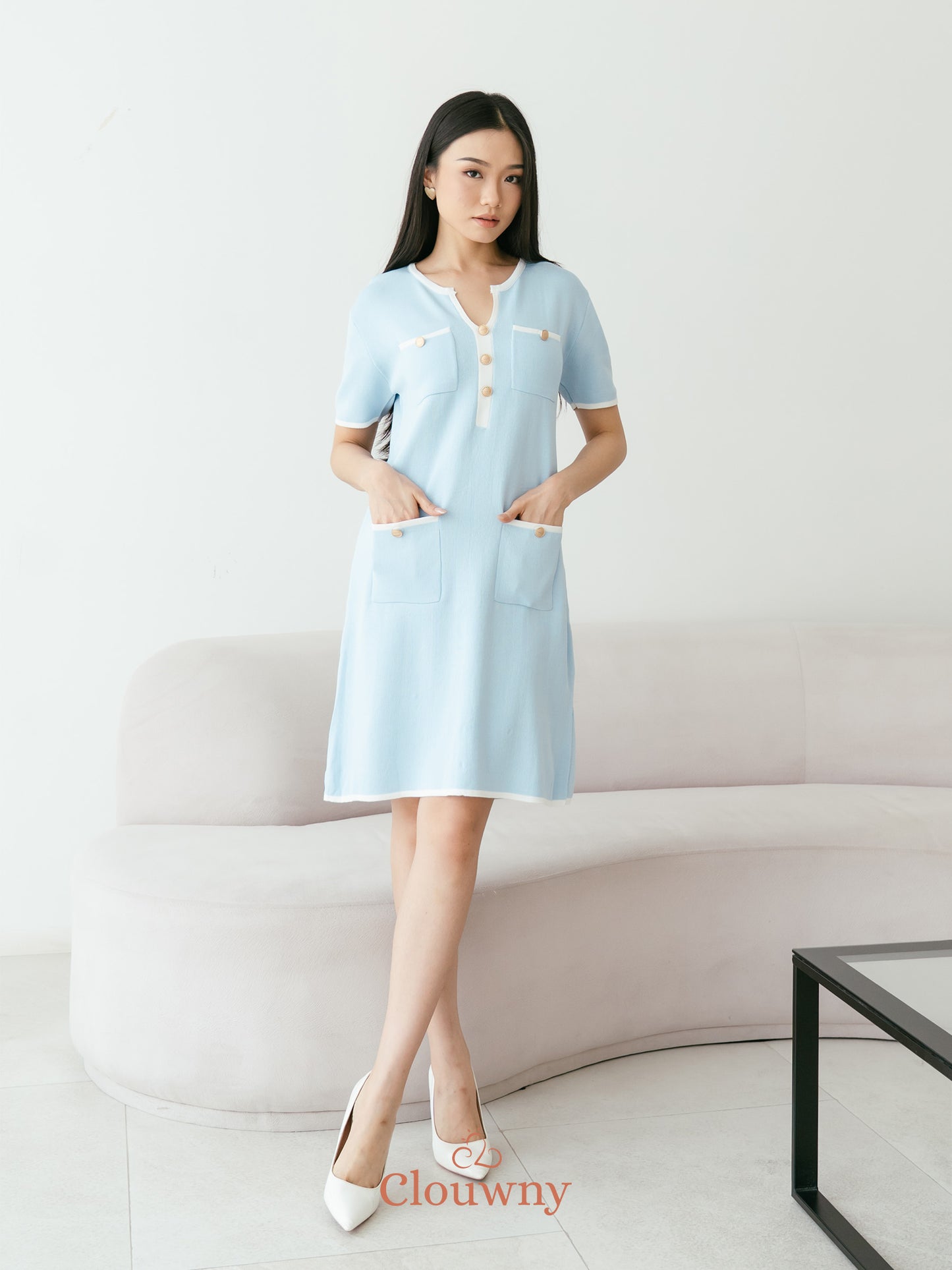 Ventura Knit Dress - Blue