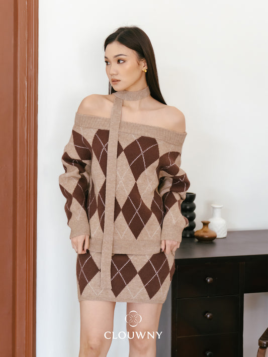Losa Sabrina Knit Set - Khaki