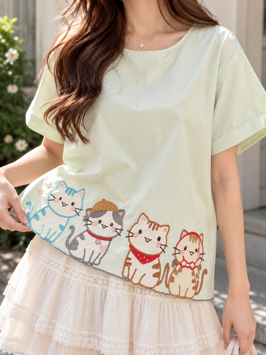 Tom Cotton Blouse - Green
