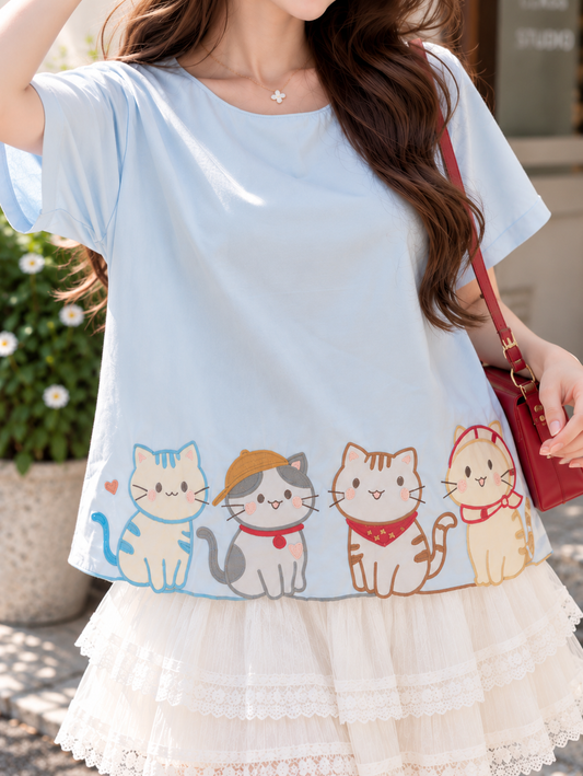 Tom Cotton Blouse - Blue