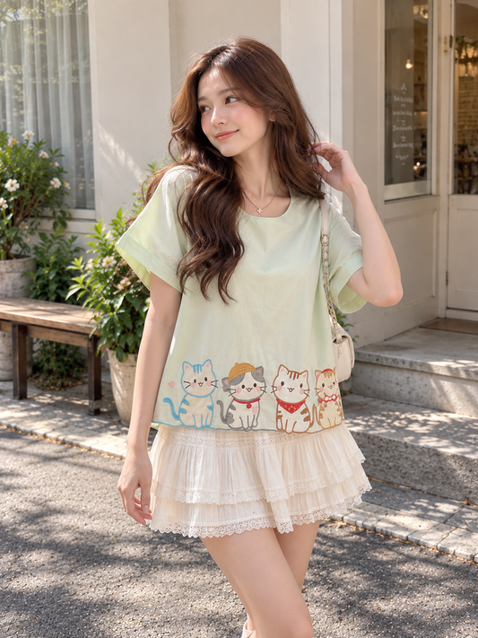 Tom Cotton Blouse - Green