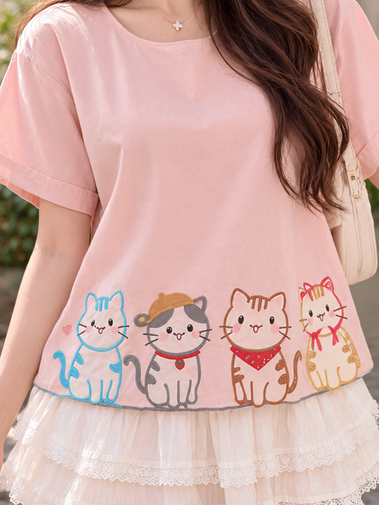 Tom Cotton Blouse - Pink