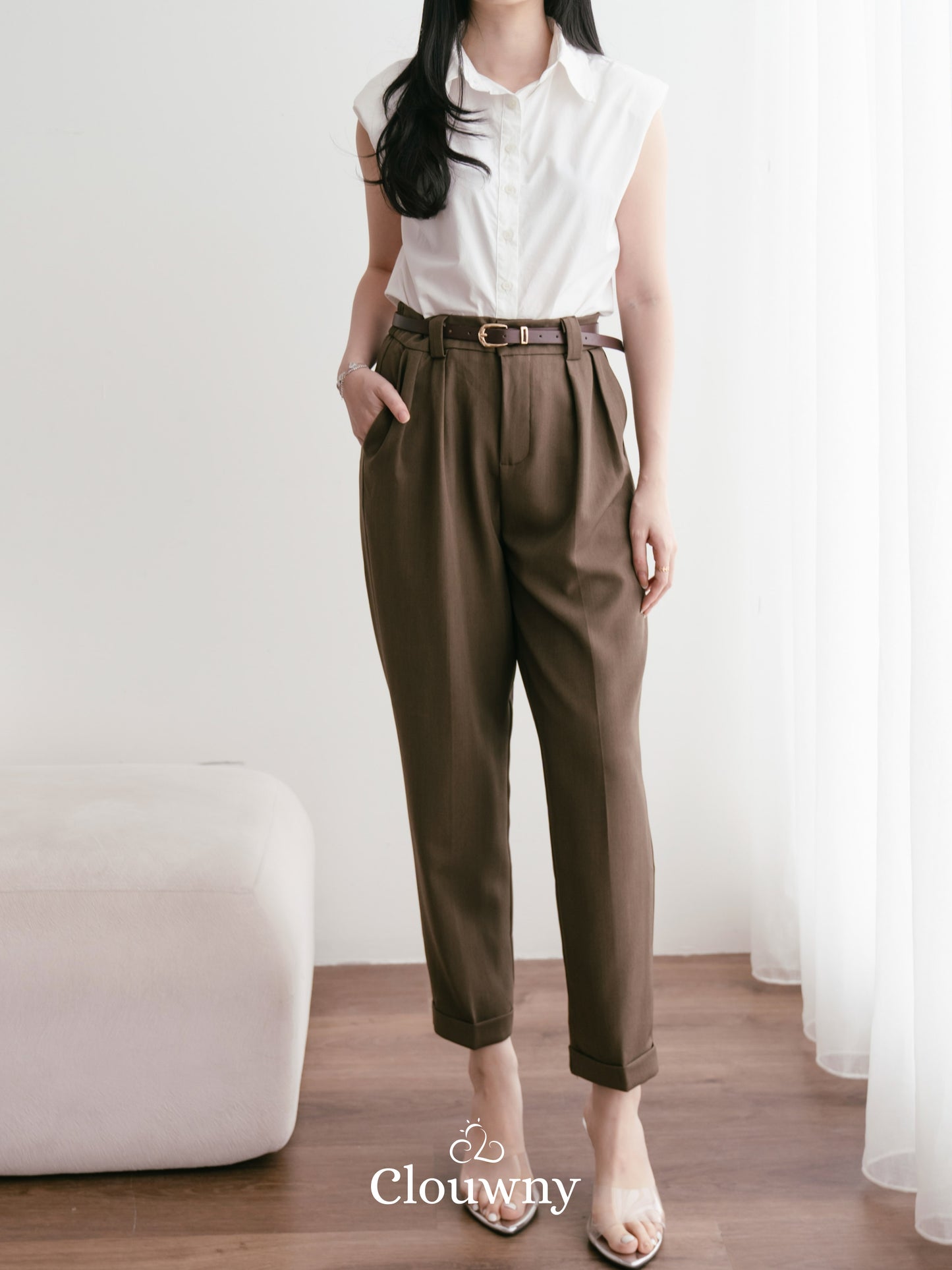 Shoren Office Pants - Mocca