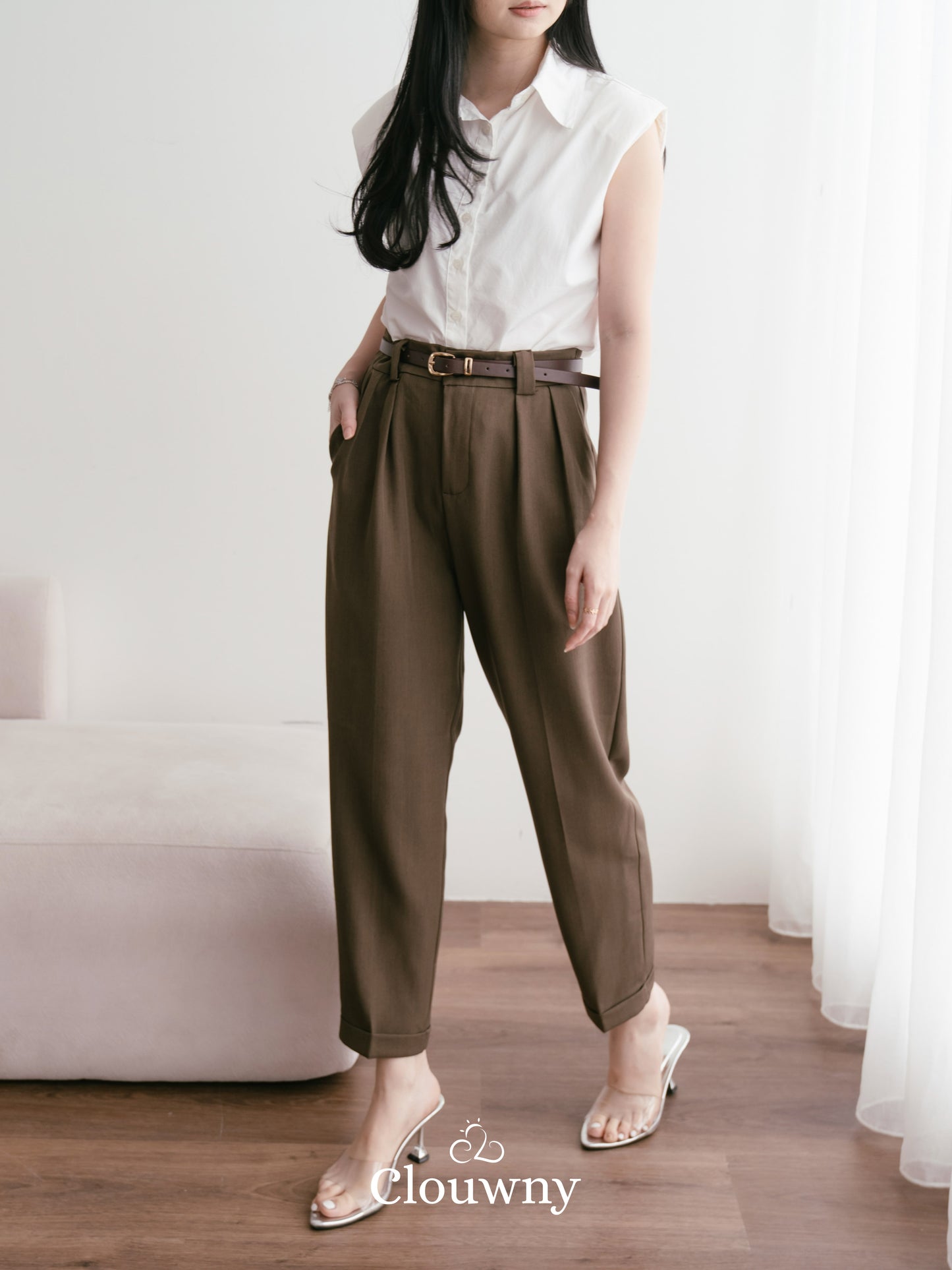 Shoren Office Pants - Mocca
