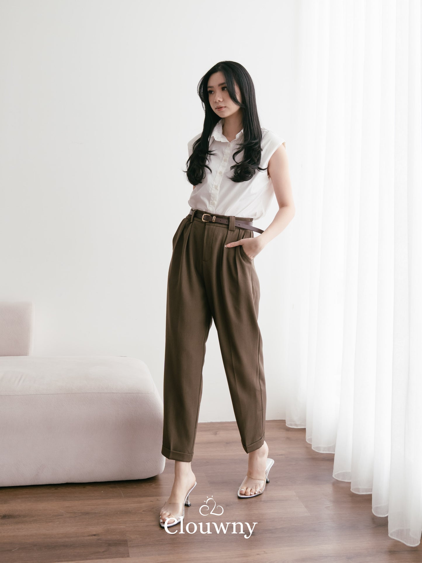 Shoren Office Pants - Mocca