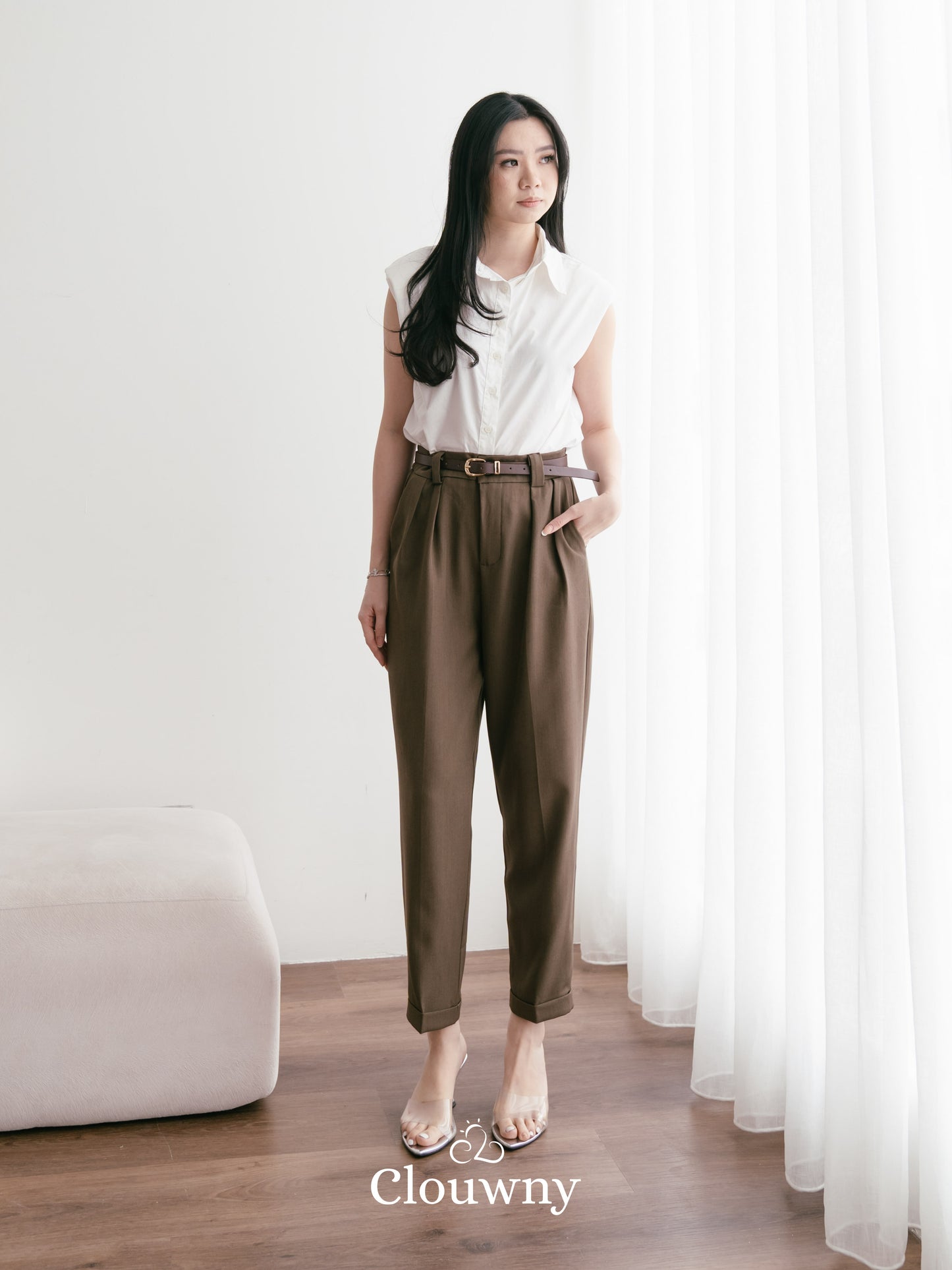 Shoren Office Pants - Mocca