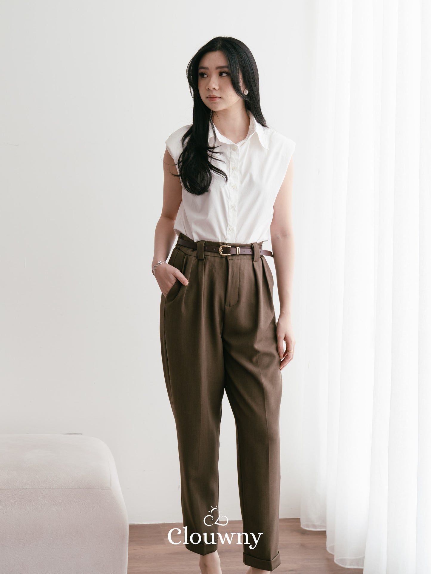 Shoren Office Pants - Mocca