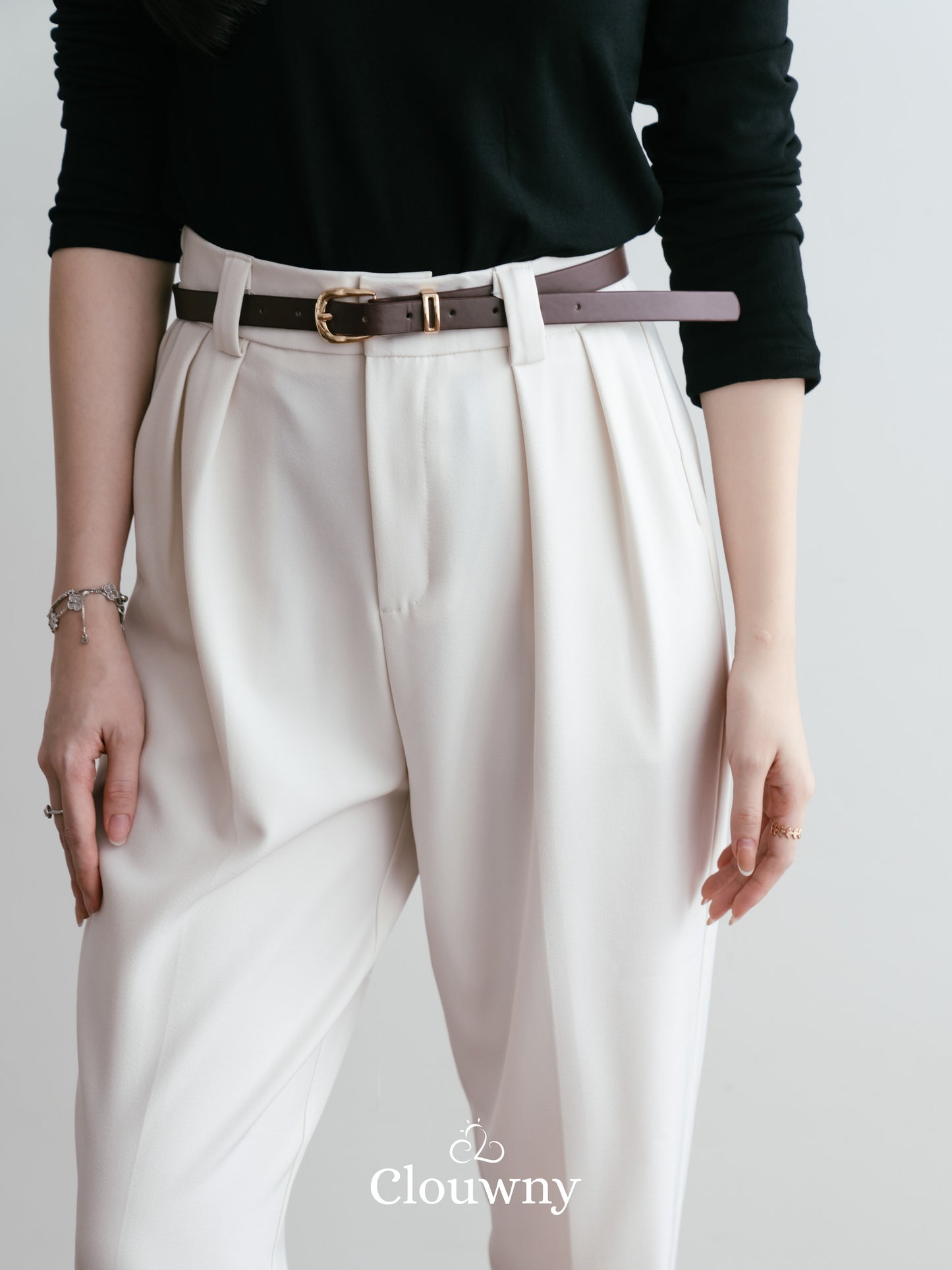 Shoren Office Pants - Broken White