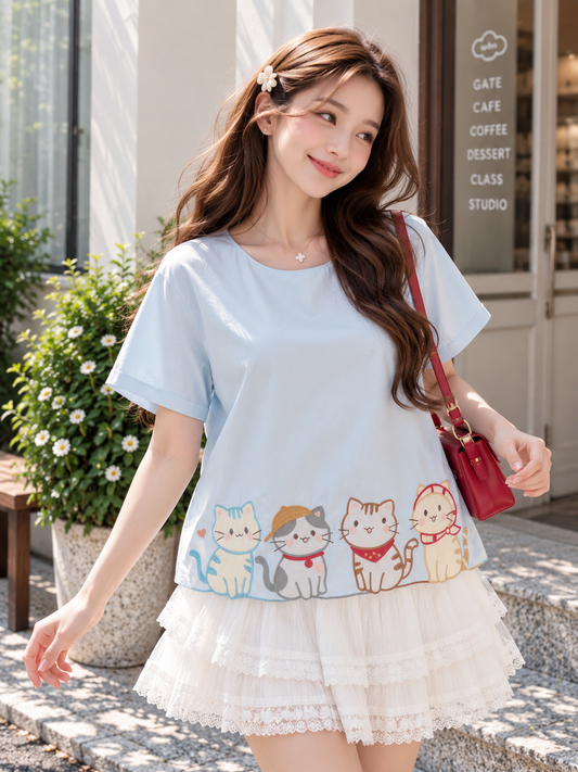 Tom Cotton Blouse - Blue